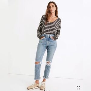 ❤️ NWOT! MADEWELL HIGH RISE ROADTRIPPER SLIM BOY JEANS, 6P (28)